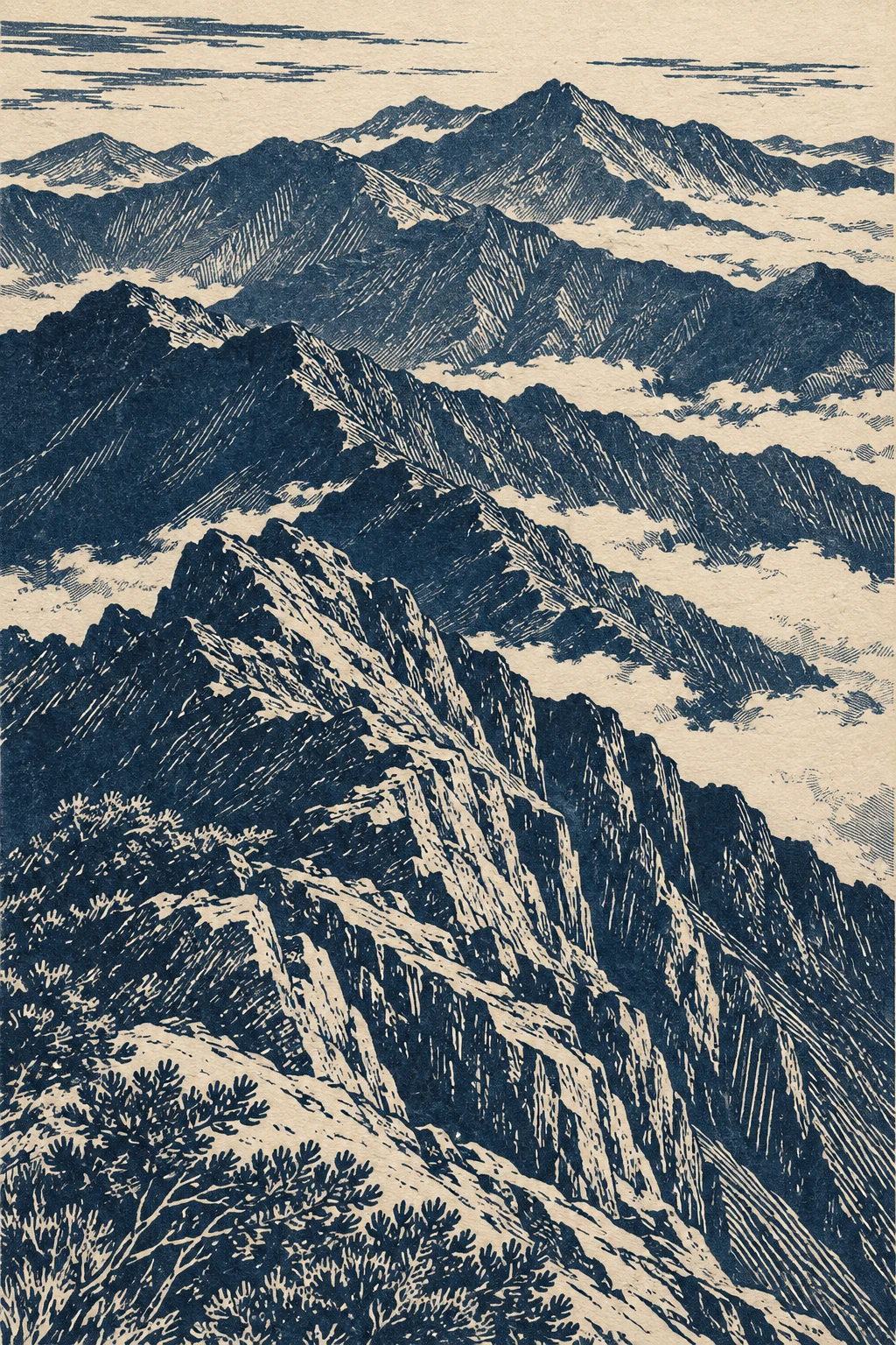 山的斷面